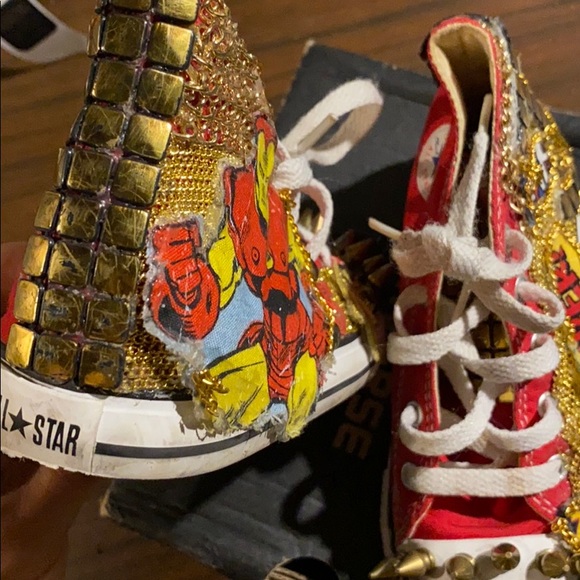Converse bling iron man rivets gold - Picture 8 of 8